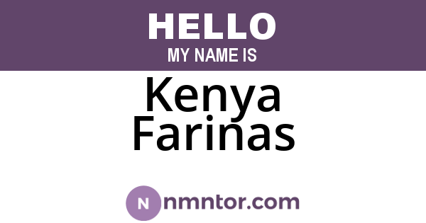 Kenya Farinas
