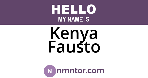 Kenya Fausto