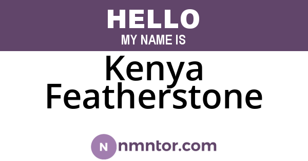 Kenya Featherstone