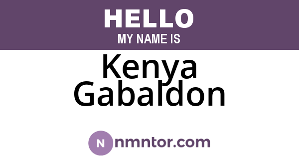 Kenya Gabaldon