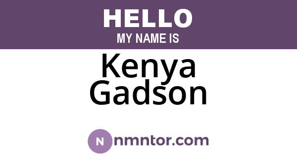 Kenya Gadson