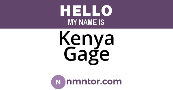 Kenya Gage
