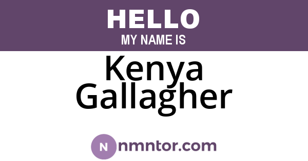 Kenya Gallagher