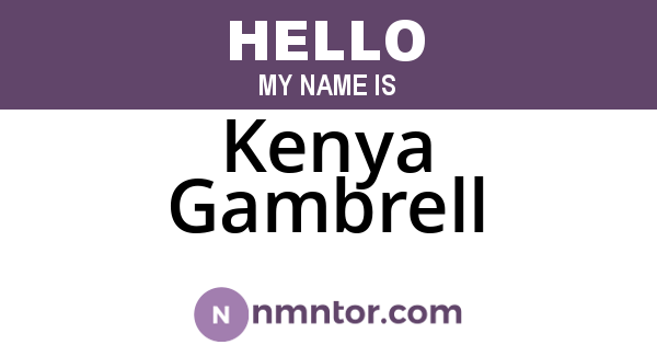 Kenya Gambrell