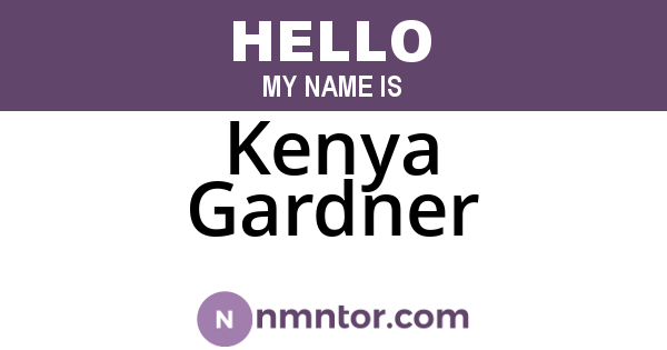 Kenya Gardner