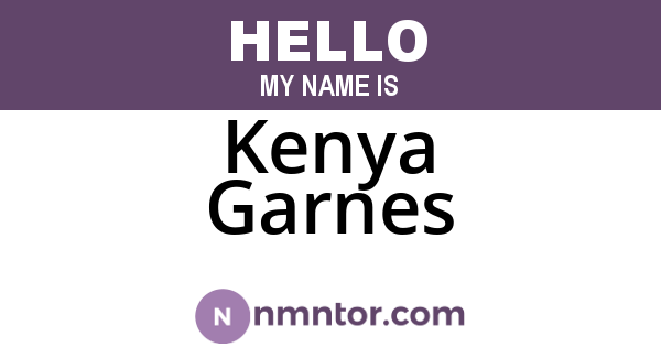 Kenya Garnes
