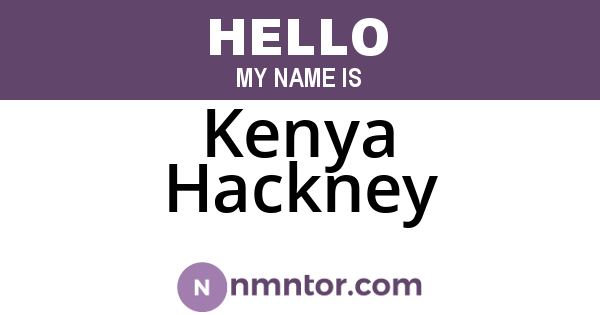 Kenya Hackney