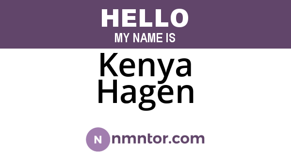 Kenya Hagen