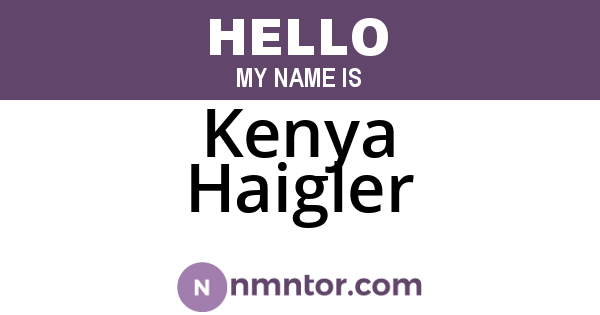 Kenya Haigler