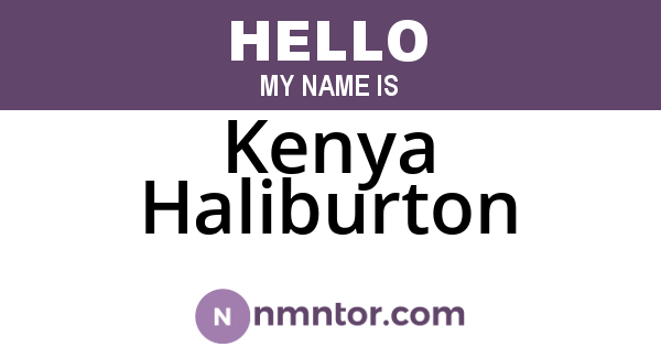 Kenya Haliburton