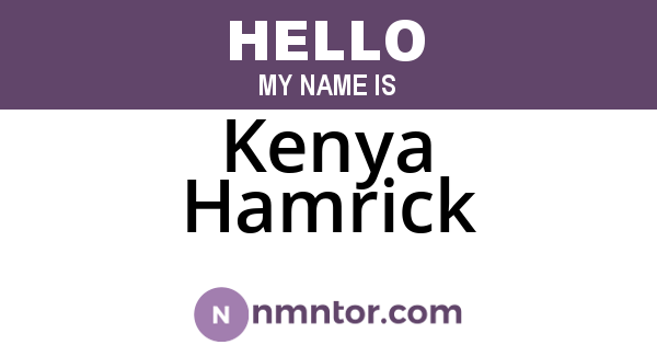 Kenya Hamrick