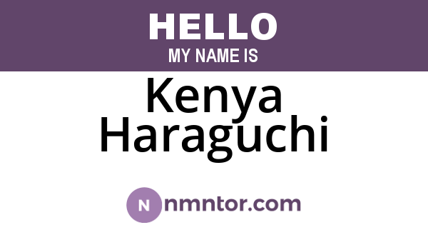 Kenya Haraguchi