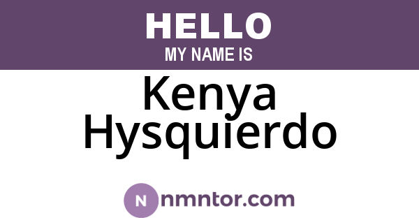 Kenya Hysquierdo