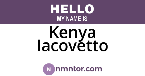 Kenya Iacovetto