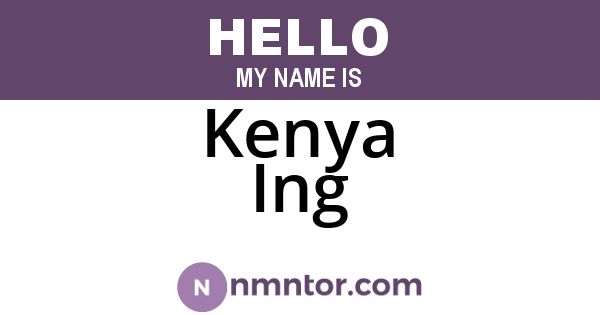 Kenya Ing