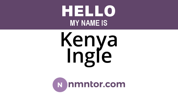 Kenya Ingle