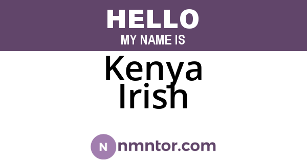 Kenya Irish