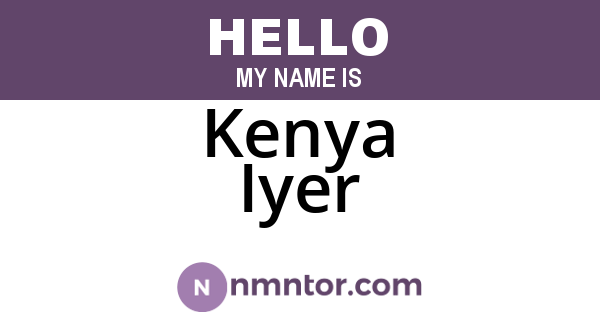 Kenya Iyer