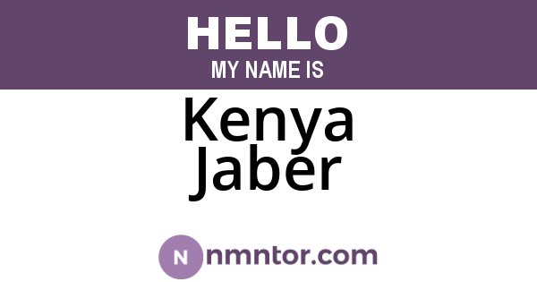 Kenya Jaber