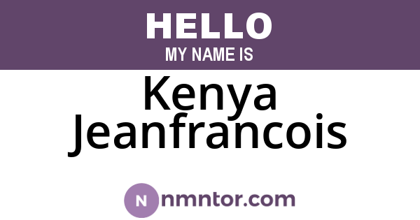 Kenya Jeanfrancois
