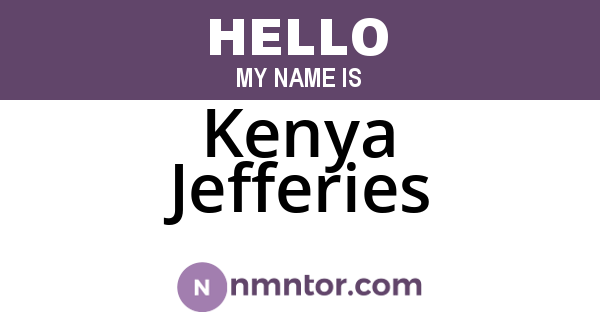 Kenya Jefferies