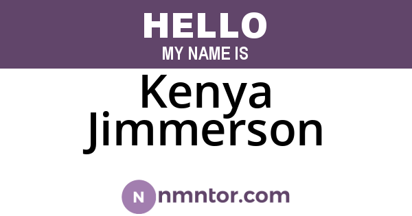 Kenya Jimmerson