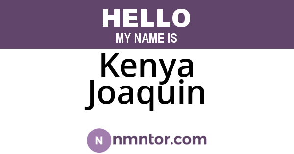 Kenya Joaquin