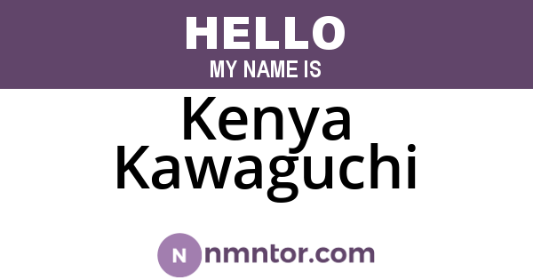 Kenya Kawaguchi