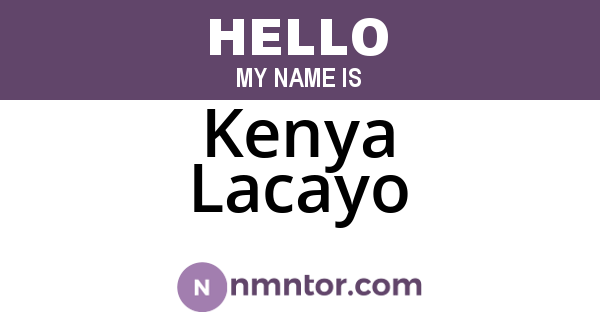 Kenya Lacayo