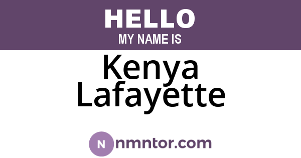 Kenya Lafayette