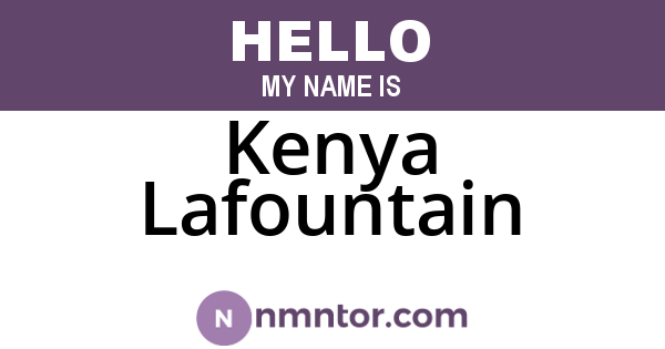 Kenya Lafountain
