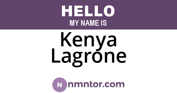 Kenya Lagrone