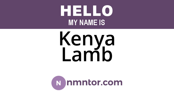 Kenya Lamb