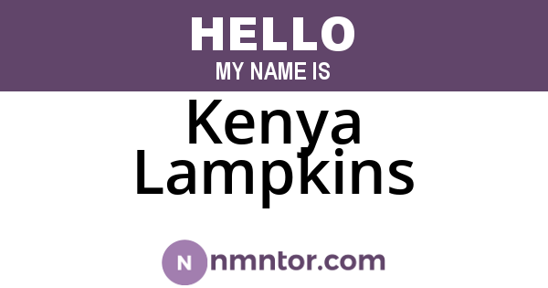 Kenya Lampkins