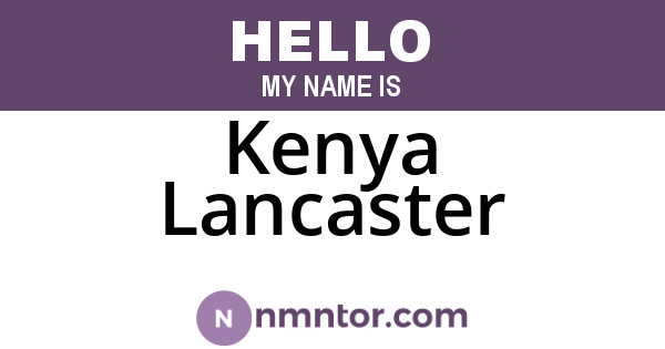 Kenya Lancaster