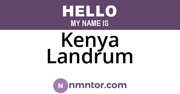 Kenya Landrum