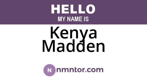 Kenya Madden