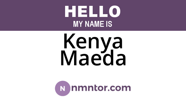 Kenya Maeda