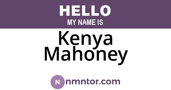 Kenya Mahoney
