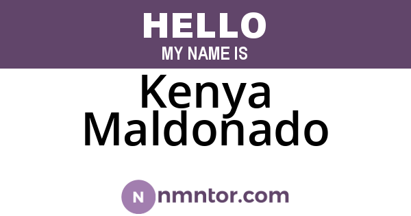 Kenya Maldonado