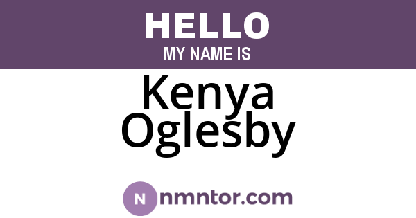 Kenya Oglesby