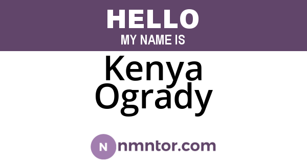 Kenya Ogrady