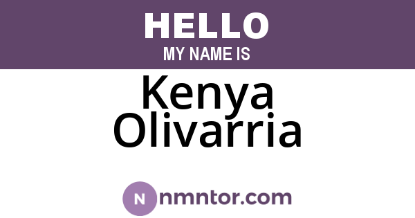 Kenya Olivarria