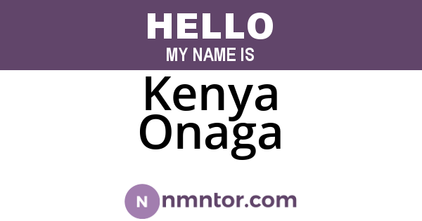 Kenya Onaga
