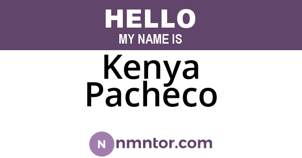 Kenya Pacheco