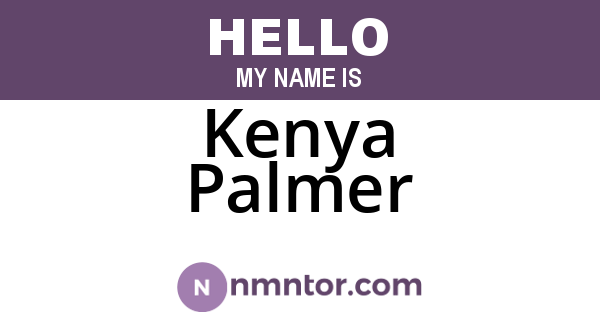 Kenya Palmer