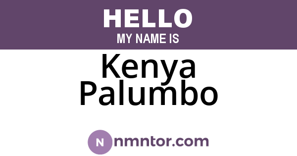 Kenya Palumbo