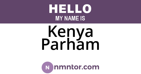 Kenya Parham
