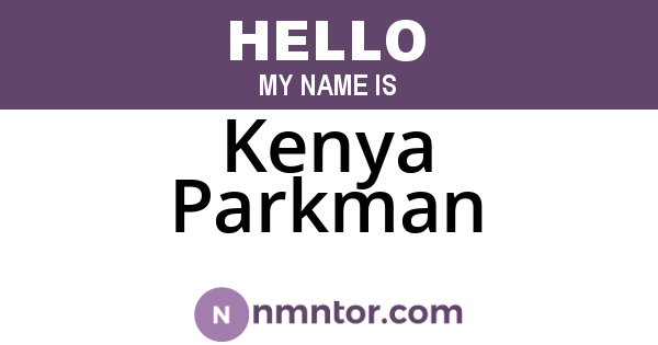 Kenya Parkman