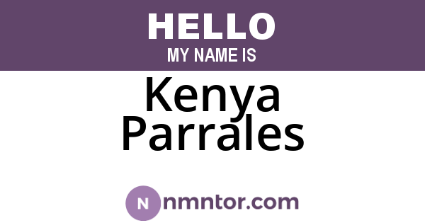 Kenya Parrales